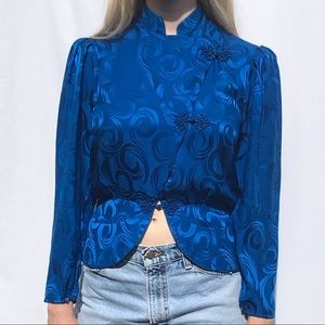 Vintage Argenti Chinogasm Silk Swirl Top